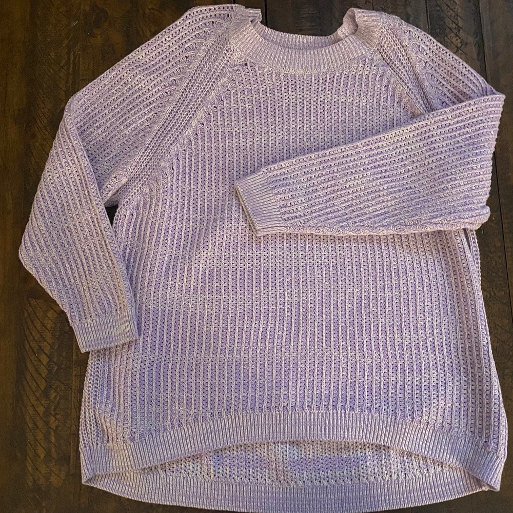 2XL Heavy Duty Knitted Purple and White Sweater!!